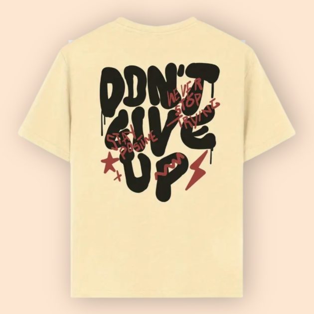 don't give up t-shirt jongens - Afbeelding 2