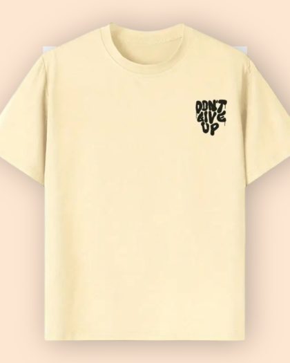 don't give up t-shirt jongens