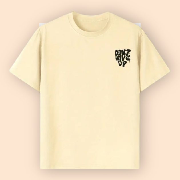 don't give up t-shirt jongens