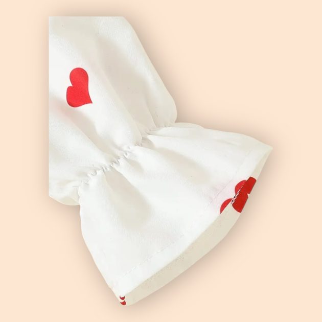 meisjes blouse met hartjes - Afbeelding 3