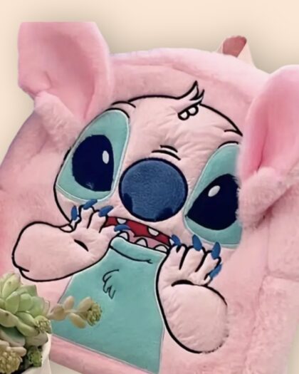 Fluffy Stitch Rugzak – Roze & Superzacht