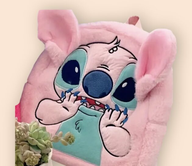 Fluffy Stitch Rugzak – Roze & Superzacht