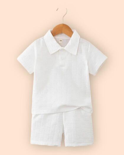 poloset wit met motief