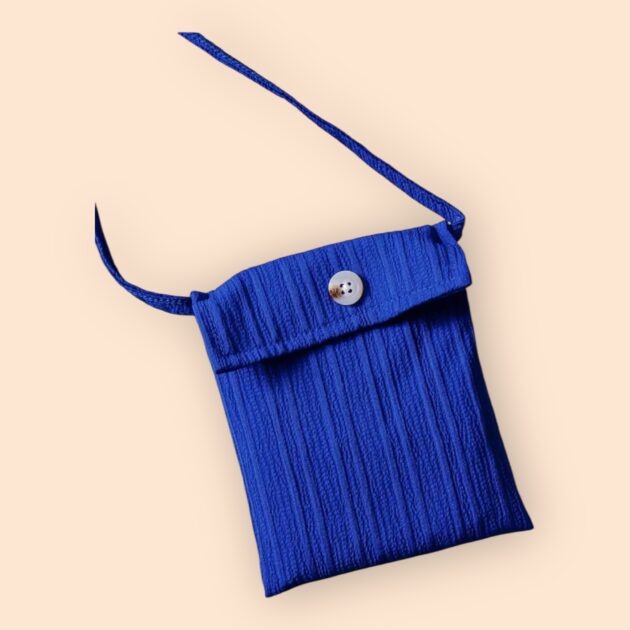Koninklijk Blauwe Meisjesjurk met Tas - Afbeelding 2