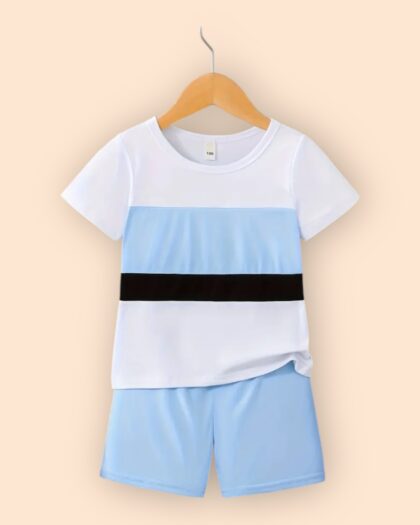 Blauwe stretchy Set Jongens