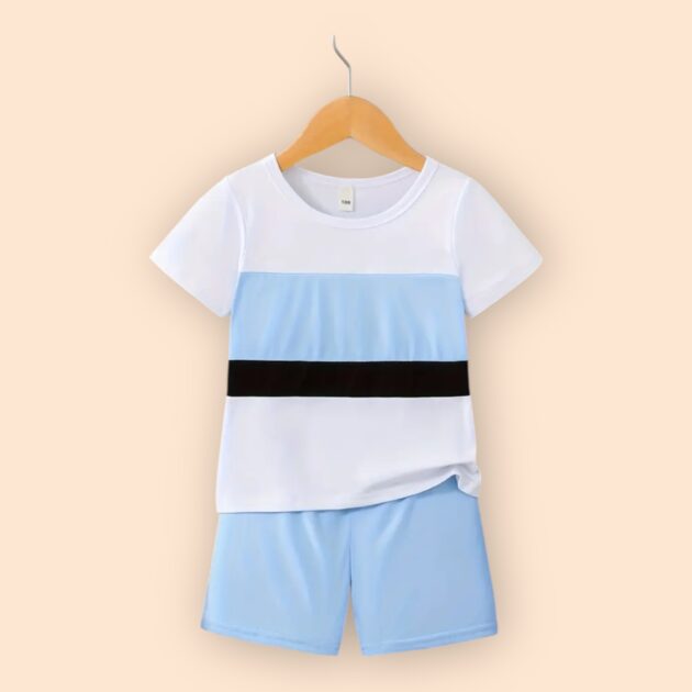 Blauwe stretchy Set Jongens