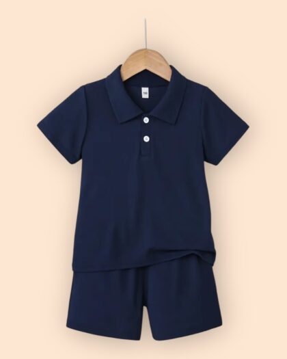 Donkerblauwe Polo Set