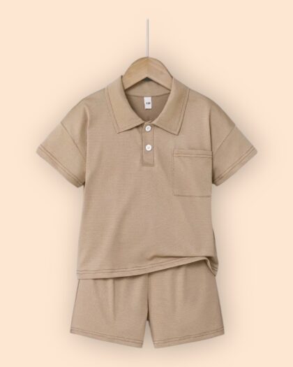 Beige Polo Set