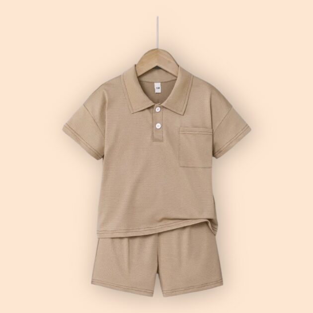 Beige Polo Set